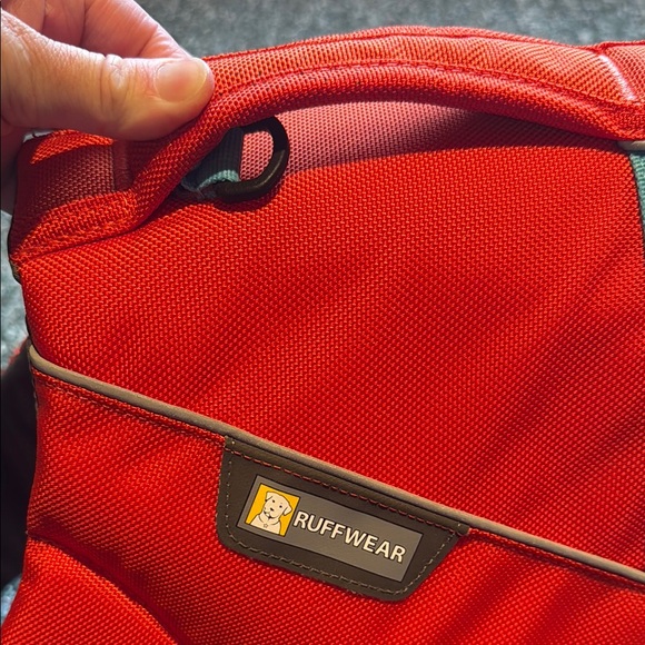 RuffWear Red Dog Life Vest with Gray Stripes - Picture 4 of 5